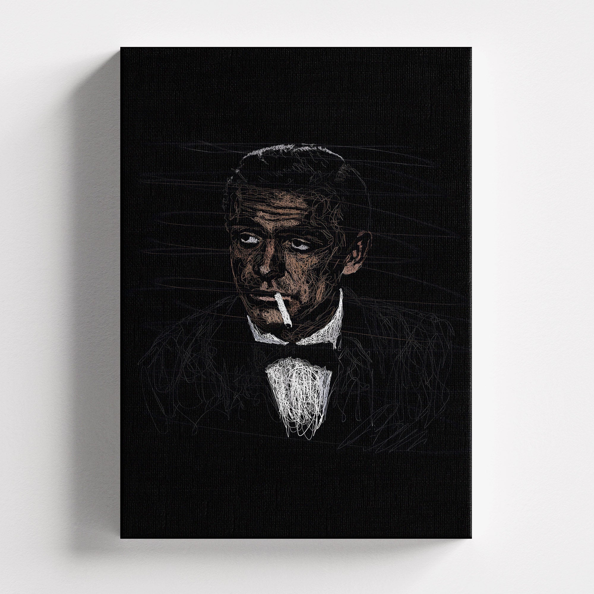 Πίνακας σε καμβά James Bond – Sketch, χωρίς κορνίζα, μπροστινή όψη.