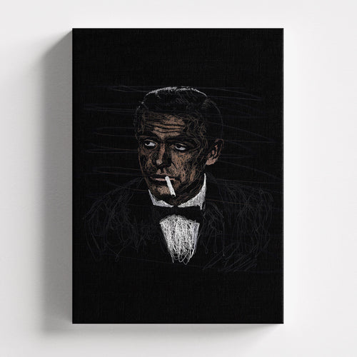 Πίνακας σε καμβά James Bond – Sketch, χωρίς κορνίζα, μπροστινή όψη.
