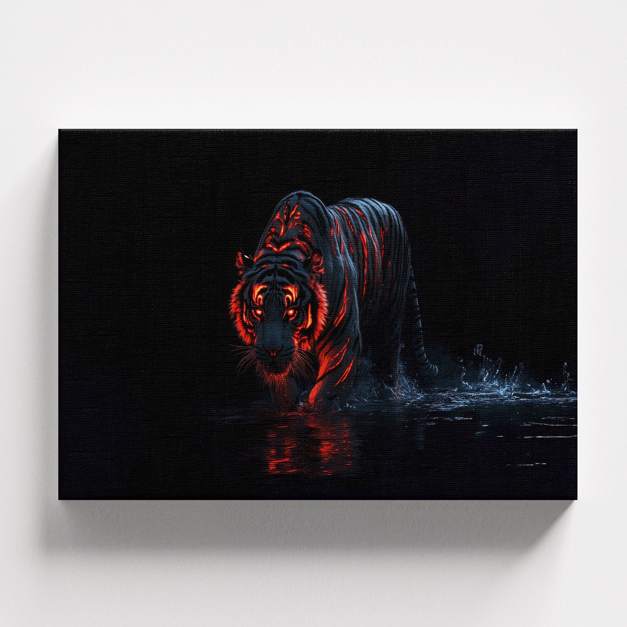 Πίνακας σε καμβά Dark Lava Tiger, φωτογραφία προϊόντος 1.