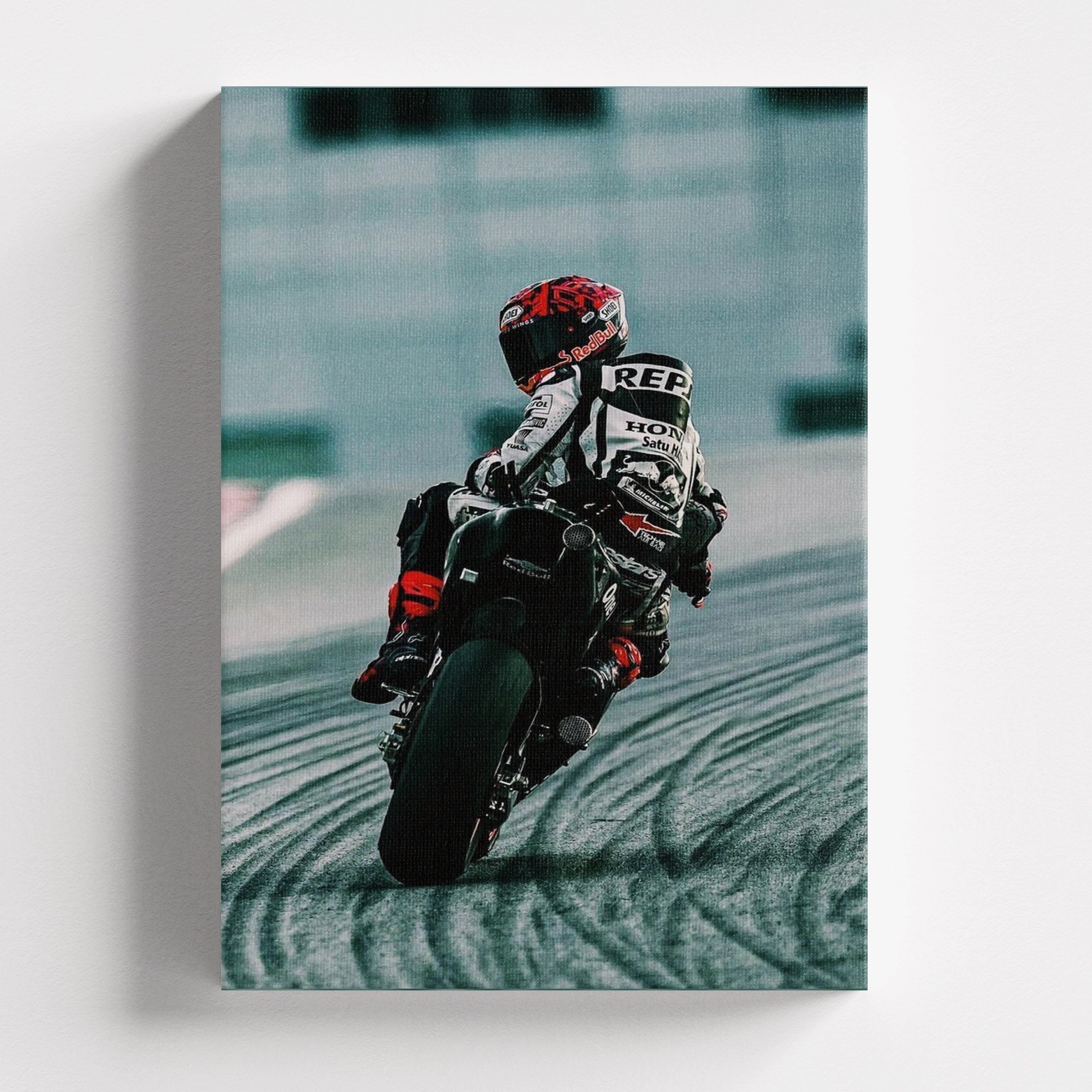 Πίνακας σε καμβά MotoGP Power, χωρίς κορνίζα, μπροστινή όψη.