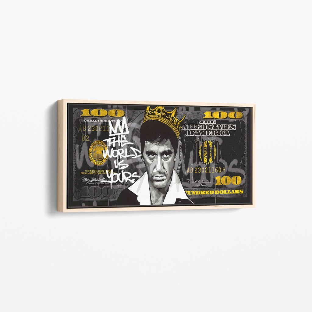 King of Hustle – The World Is Yours Canvas