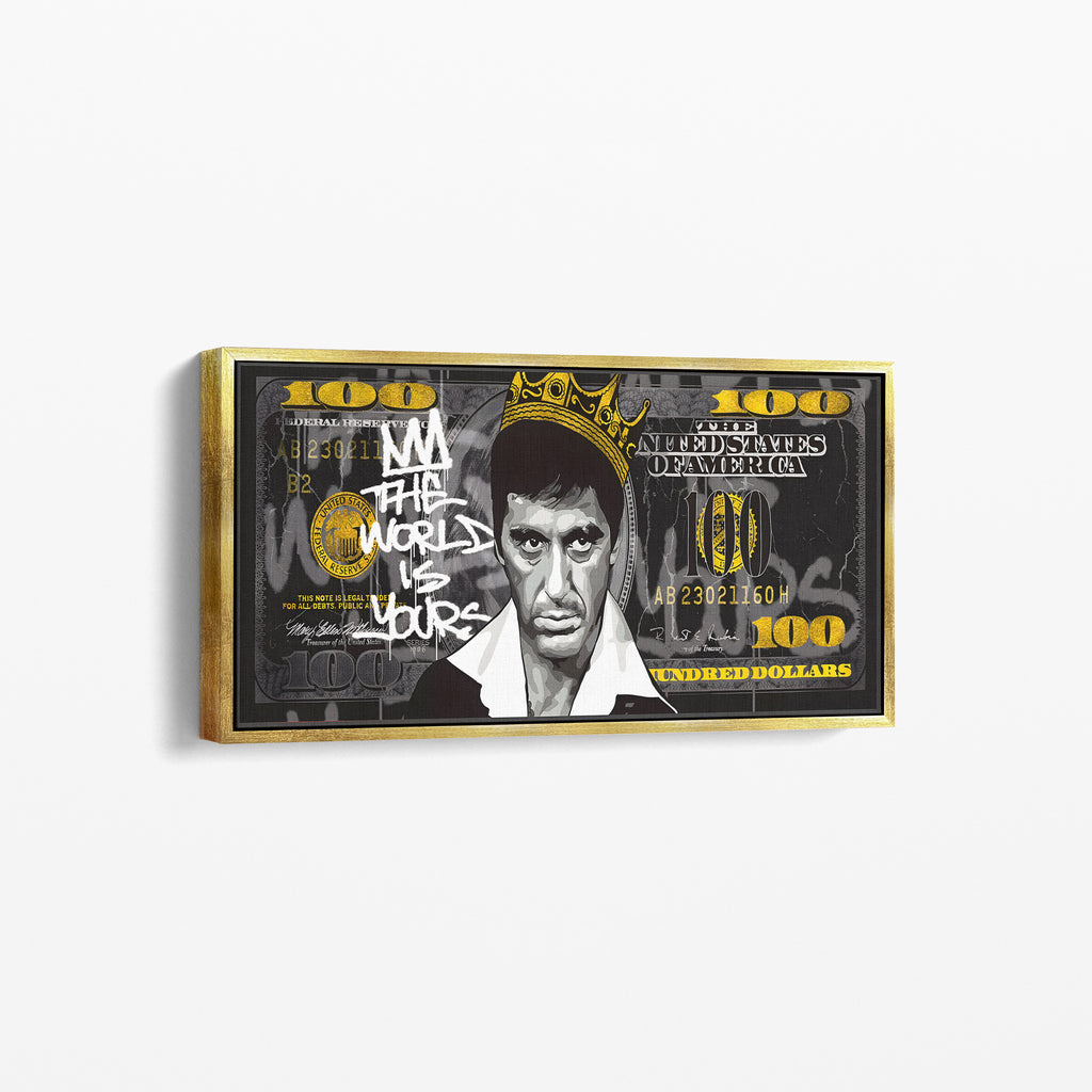 King of Hustle – The World Is Yours Canvas
