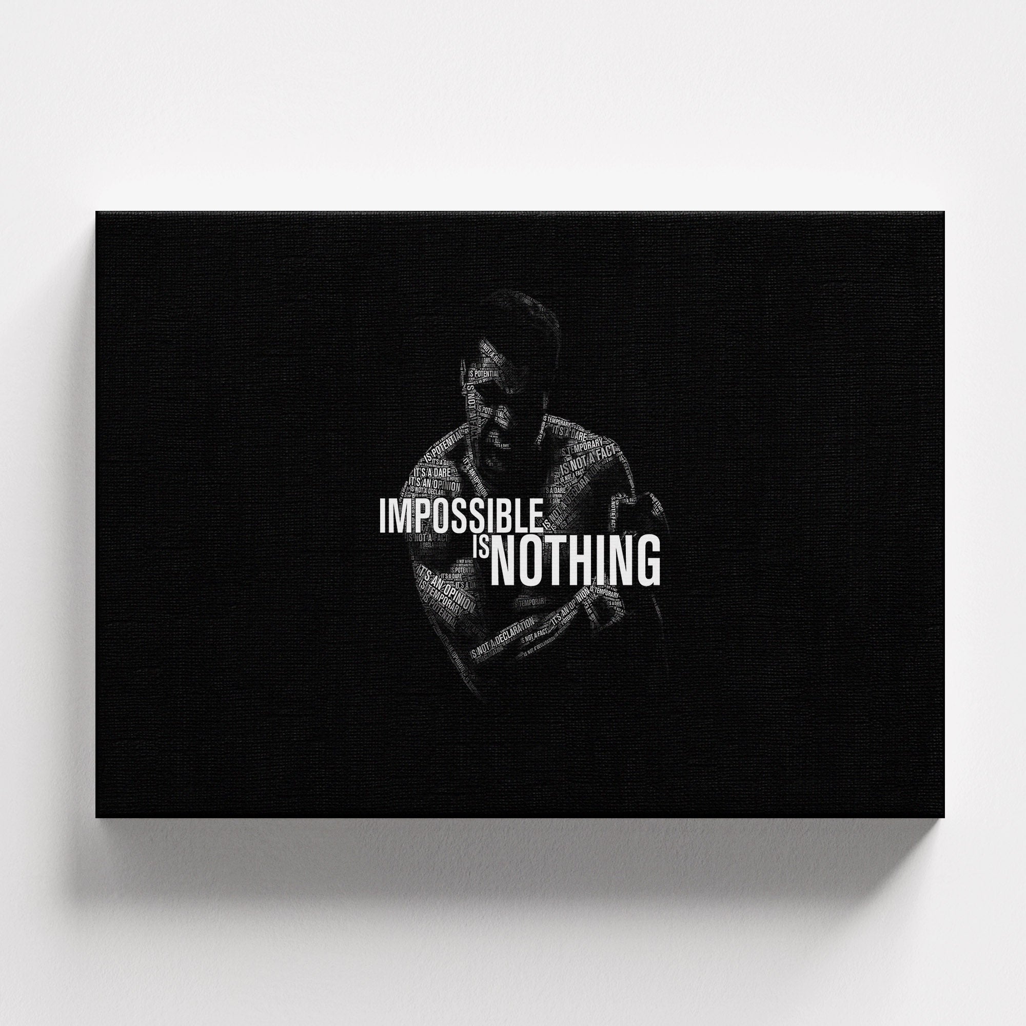 Πίνακας σε καμβά Muhammad Ali – Impossible is Nothing Canvas, φωτογραφία προϊόντος 1.