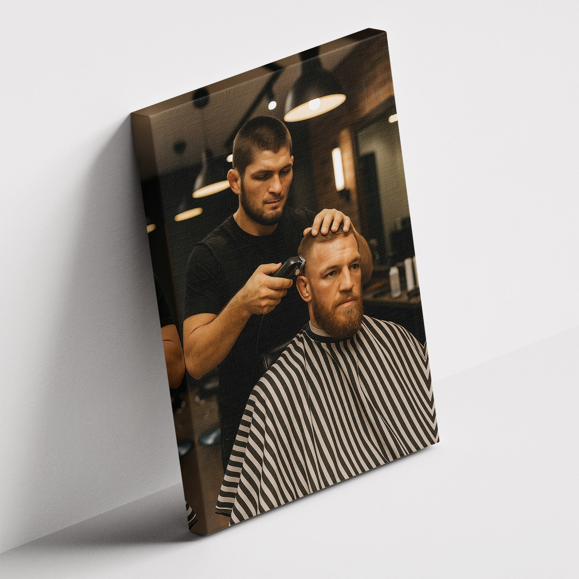 Καμβάς Barber Showdown σε δεύτερη γωνία λήψης, χωρίς κορνίζα.