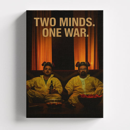 Πίνακας σε καμβά Breaking Bad με τον Walter White και τον Jesse Pinkman, χωρίς κορνίζα, μέγεθος 20x30 εκ., μπροστινή όψη.