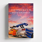 Πίνακας σε καμβά Race  With Yourself, χωρίς κορνίζα, μπροστινή όψη.