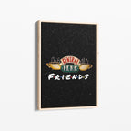 Καμβάς Central Perk - Friends με ξύλινη κορνίζα, πλάγια γωνία ανάρτησης.