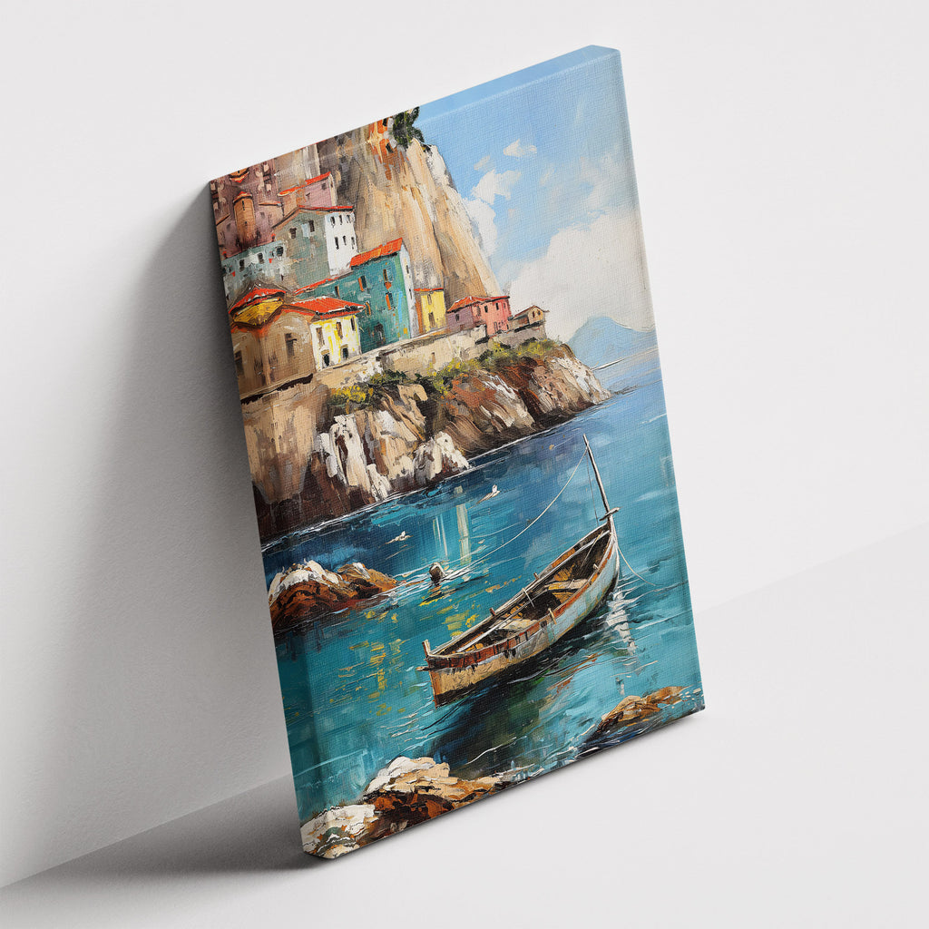 Καμβάς Cinque Terre σε δεύτερη γωνία λήψης, χωρίς κορνίζα.