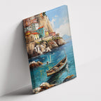 Καμβάς Cinque Terre σε δεύτερη γωνία λήψης, χωρίς κορνίζα.