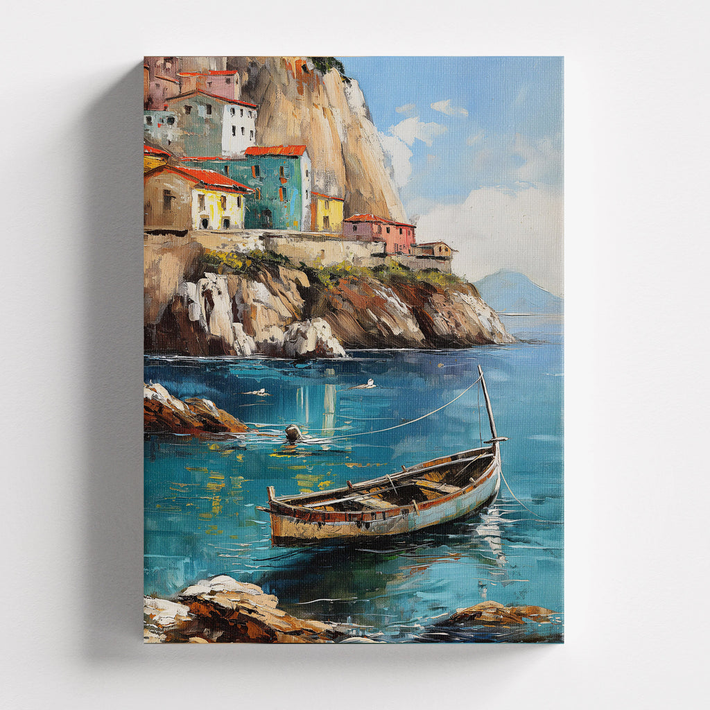 Πίνακας σε καμβά Cinque Terre, χωρίς κορνίζα, μπροστινή όψη.
