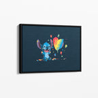 Stitch Rainbow Heart – Premium Καμβάς