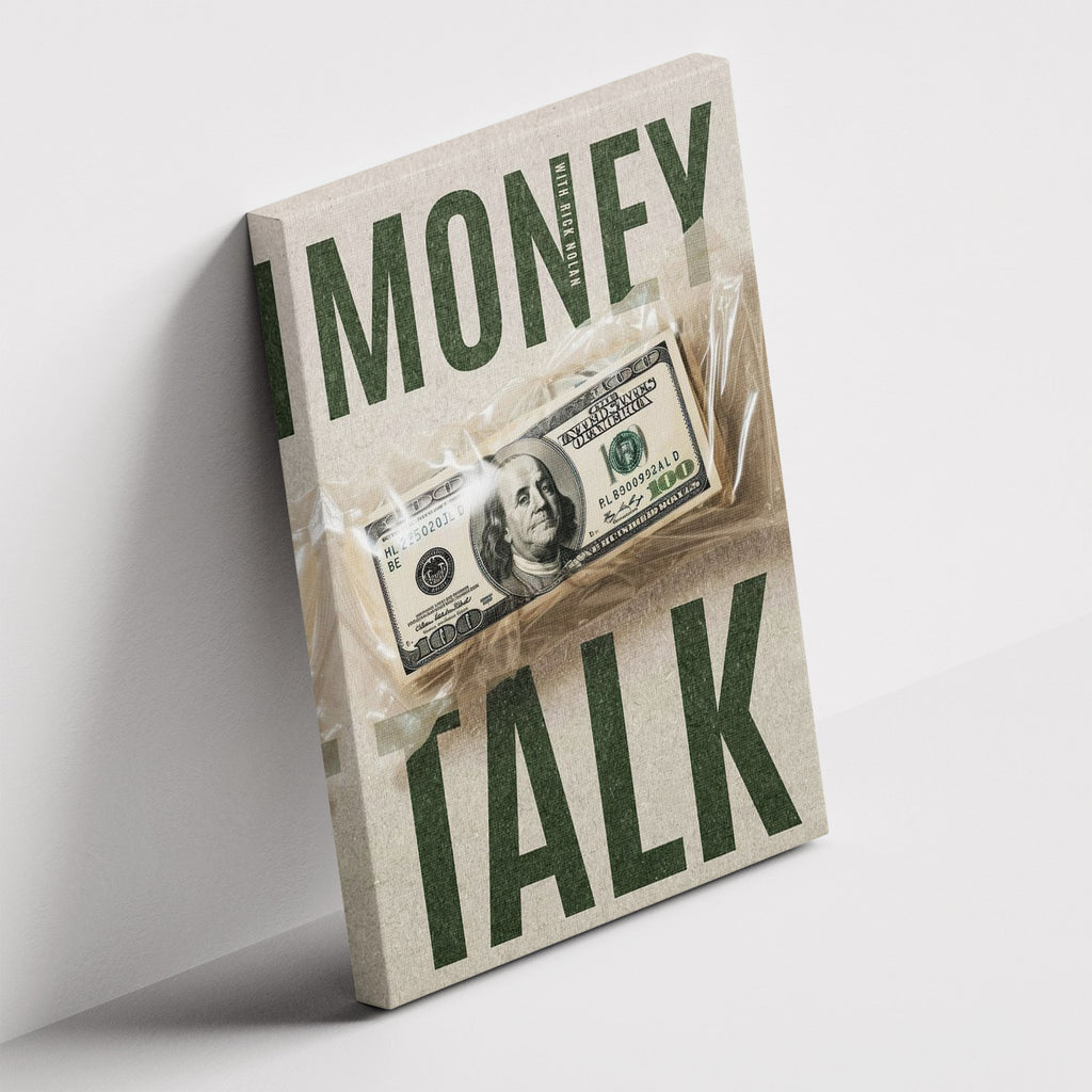 Καμβάς Money Talk σε δεύτερη γωνία λήψης, χωρίς κορνίζα.