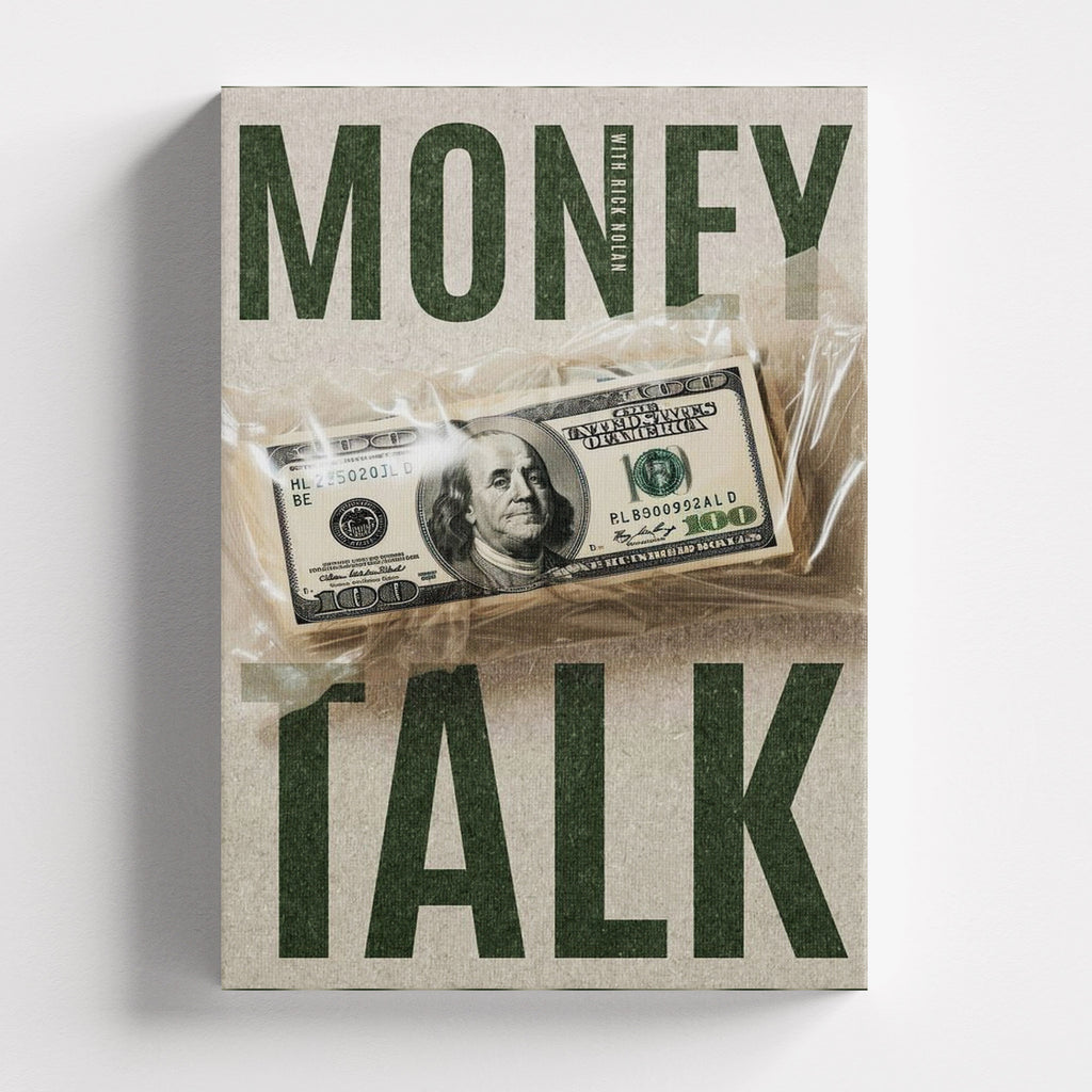 Πίνακας σε καμβά Money Talk, χωρίς κορνίζα, μπροστινή όψη.