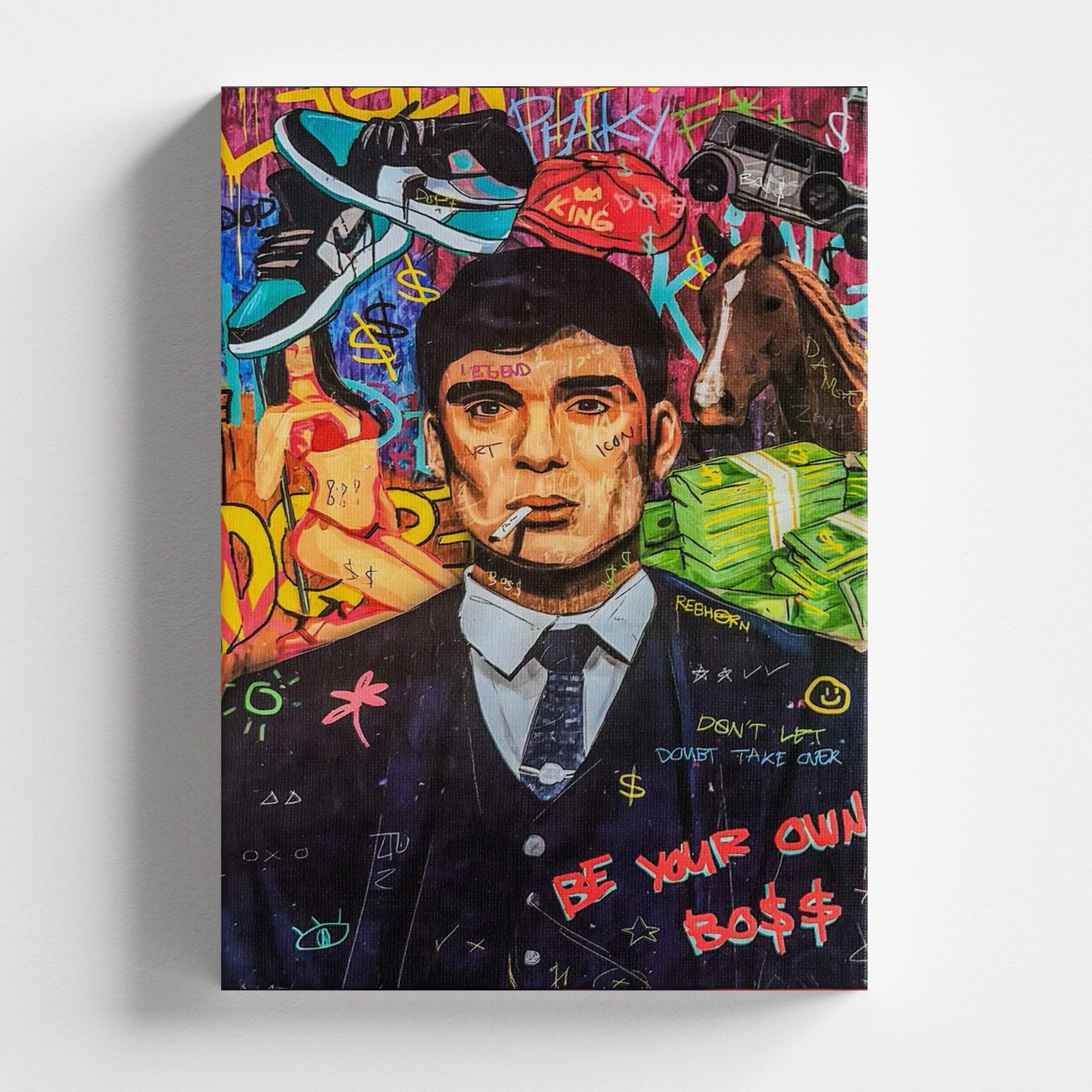 Πίνακας σε καμβά Be Your Own Boss - Peaky Blinders, χωρίς κορνίζα, μπροστινή όψη.