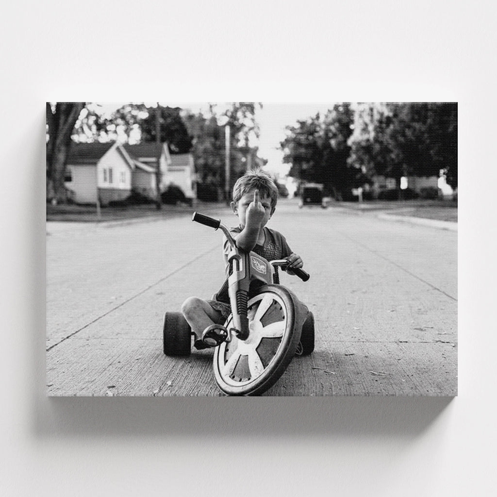 Πίνακας σε καμβά Rebel Kid – Attitude Canvas, χωρίς κορνίζα, μπροστινή όψη.