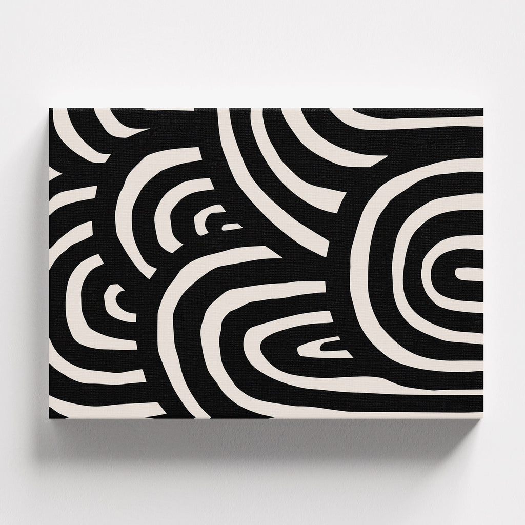 Πίνακας σε καμβά Black Swirl, φωτογραφία προϊόντος 1.