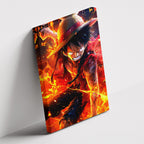 Καμβάς Luffy Fire σε δεύτερη γωνία λήψης, χωρίς κορνίζα.