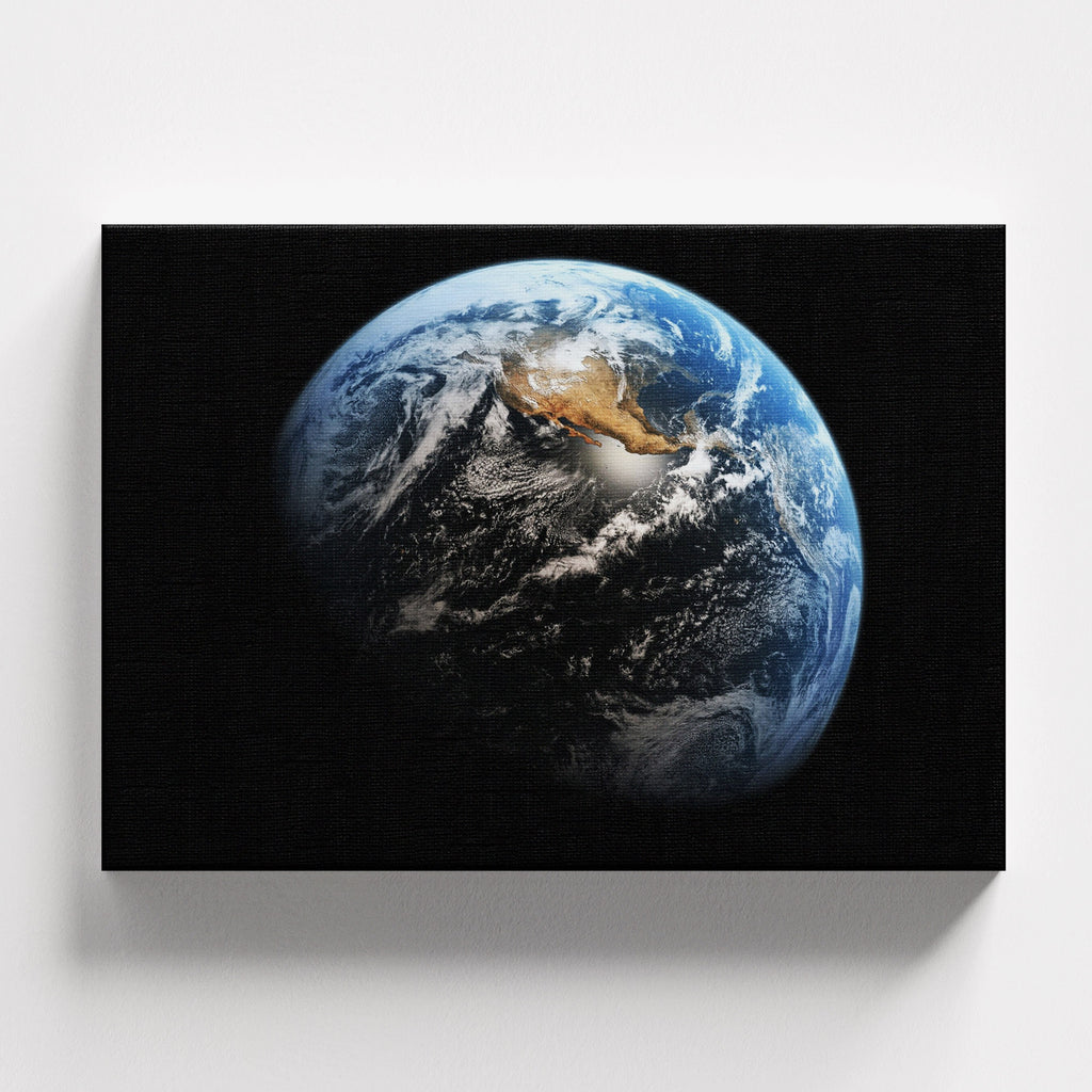 Πίνακας σε καμβά Blue Marble, χωρίς κορνίζα, μπροστινή όψη.