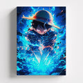 Πίνακας σε καμβά Luffy Gear 5, χωρίς κορνίζα, μπροστινή όψη.