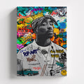 Πίνακας σε καμβά Tupac – Graffiti, χωρίς κορνίζα, μπροστινή όψη.