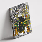 Καμβάς Go Get It – Luxury Bunny σε δεύτερη γωνία λήψης, χωρίς κορνίζα.
