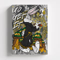 Πίνακας σε καμβά Go Get It – Luxury Bunny, χωρίς κορνίζα, μπροστινή όψη.