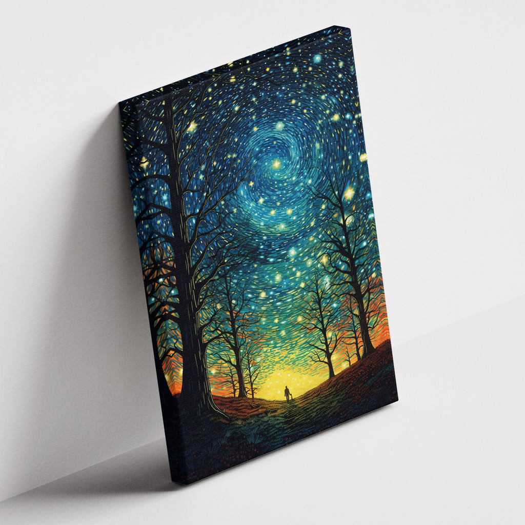 Καμβάς Starry Walk σε δεύτερη γωνία λήψης, χωρίς κορνίζα.