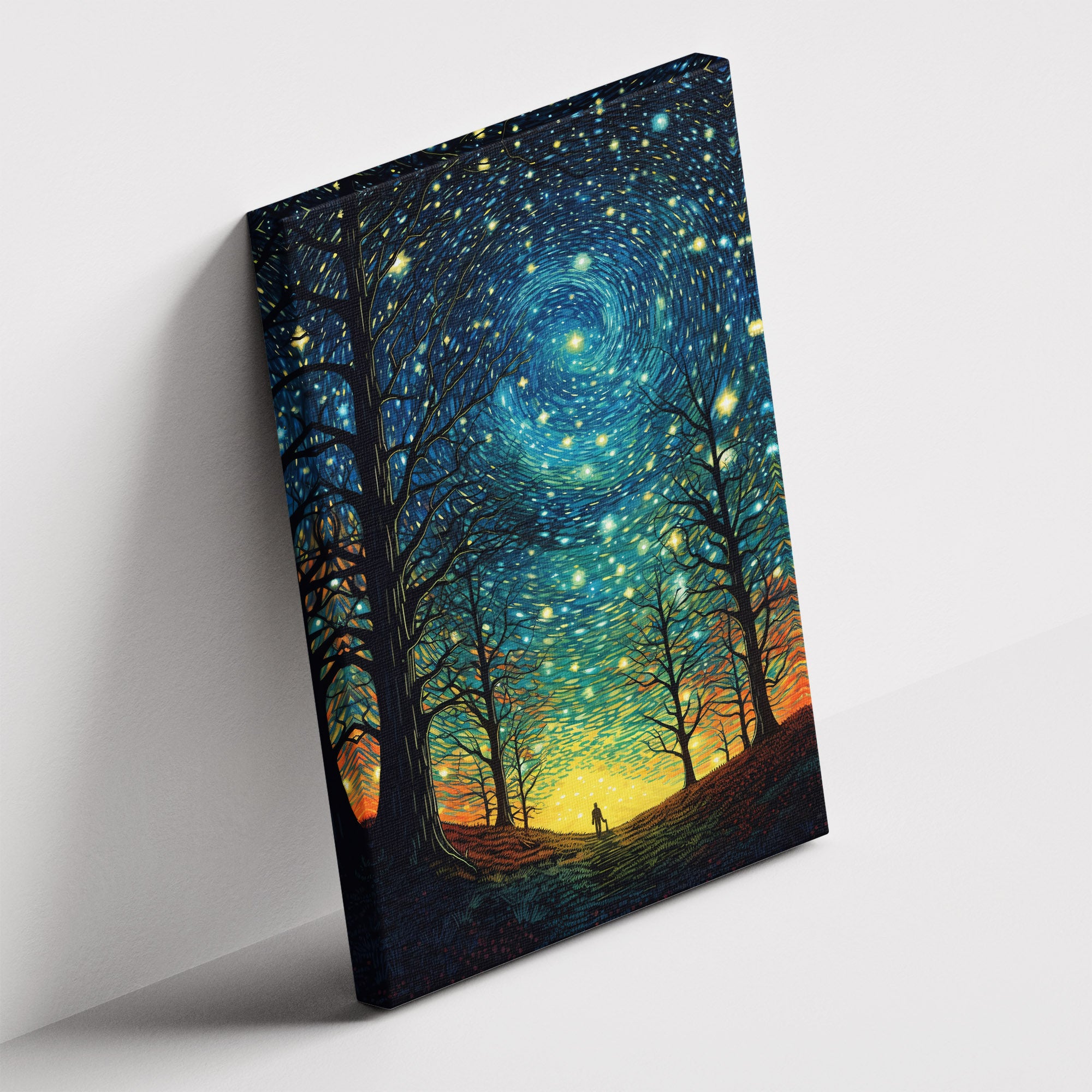 Καμβάς Starry Walk σε δεύτερη γωνία λήψης, χωρίς κορνίζα.
