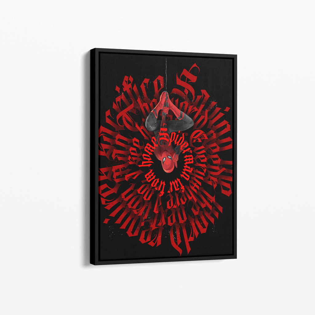 Spider-Man Red Typography