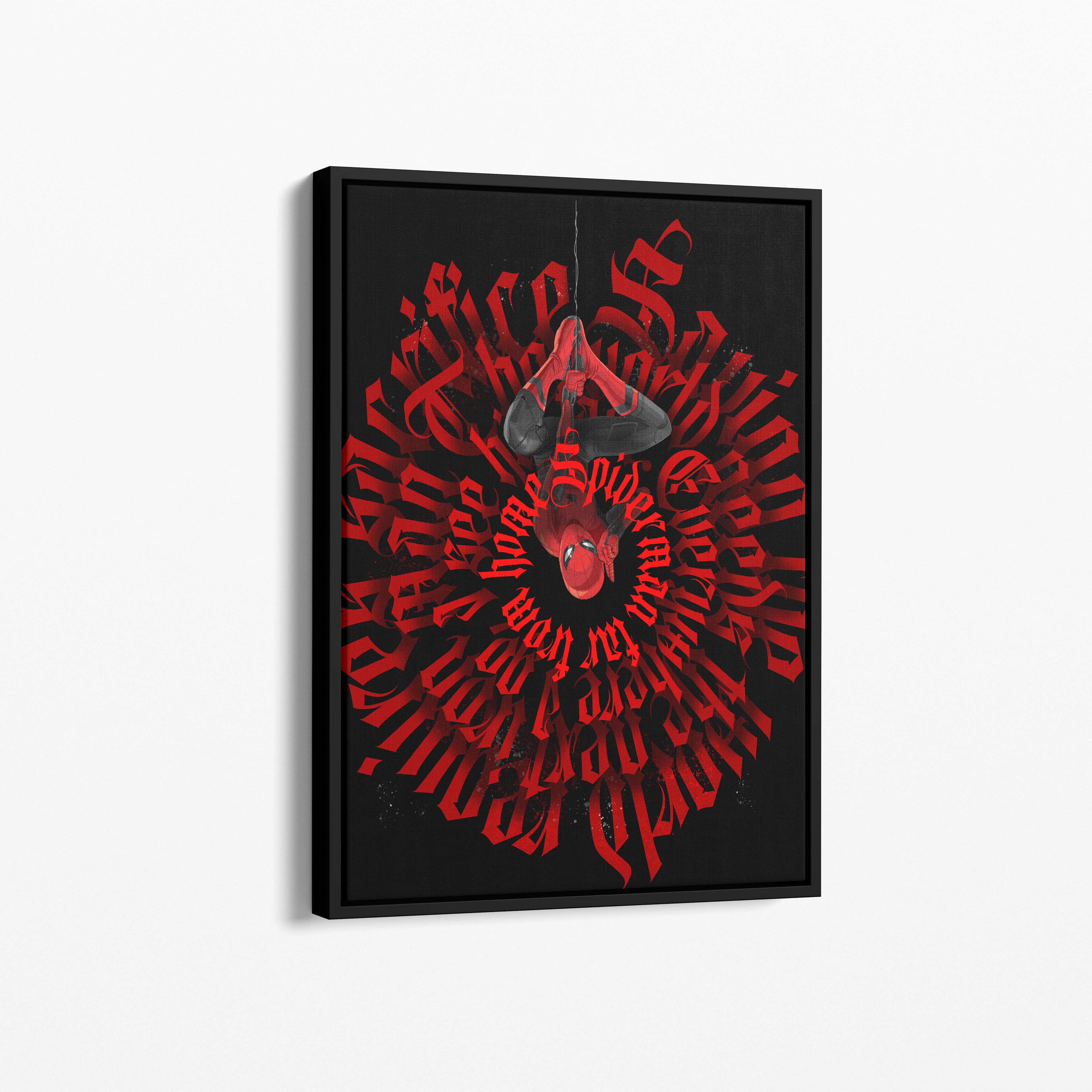 Spider-Man Red Typography