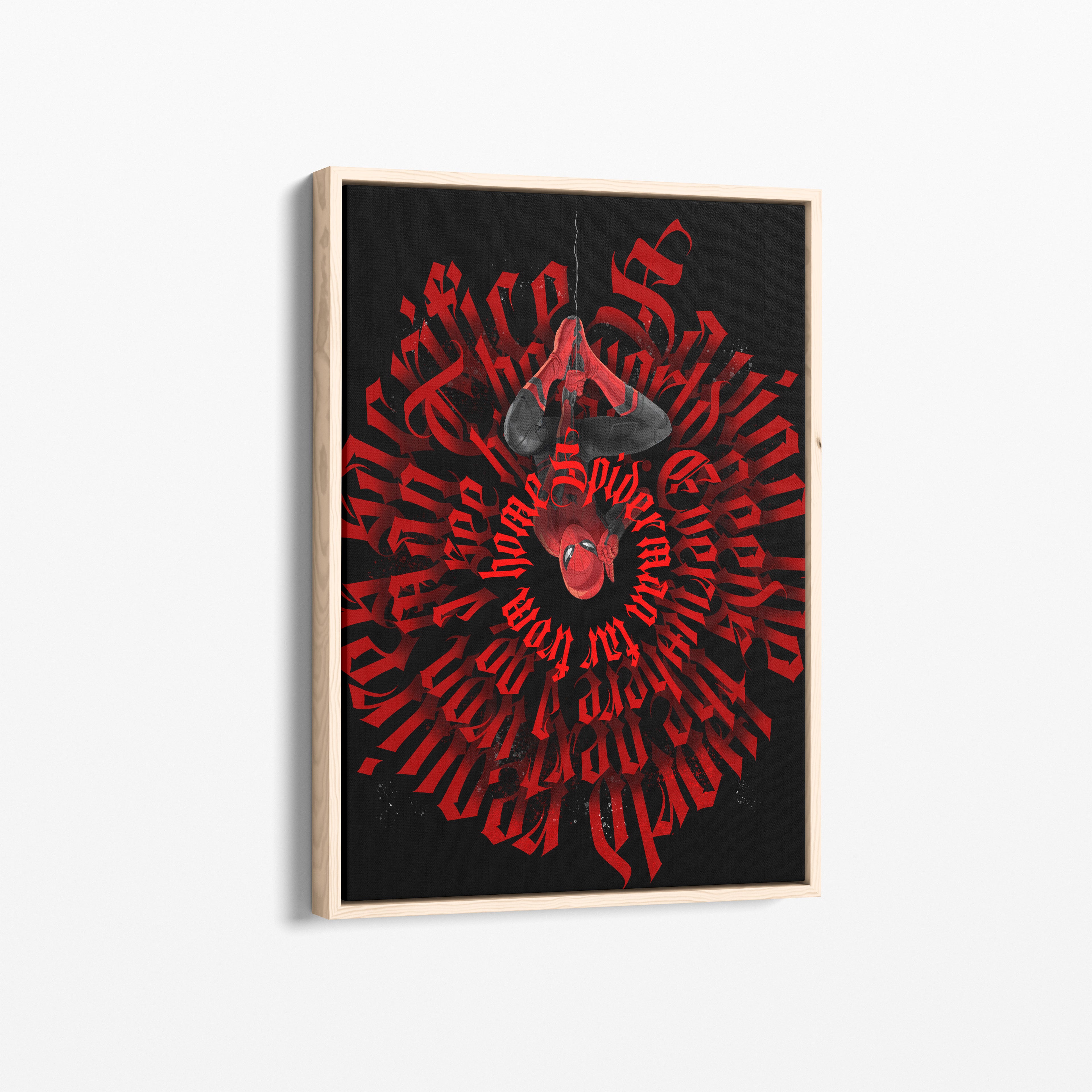 Spider-Man Red Typography