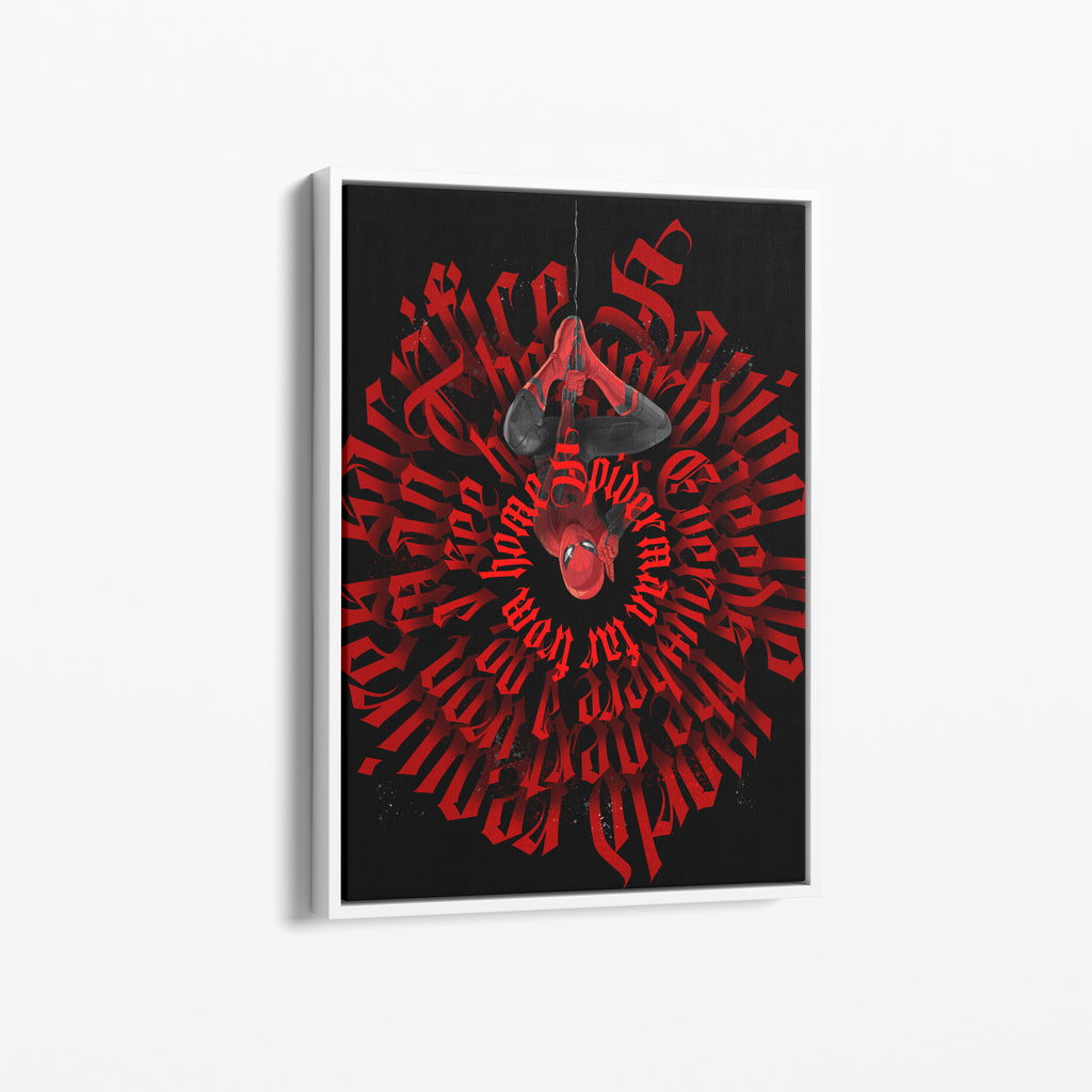 Spider-Man Red Typography