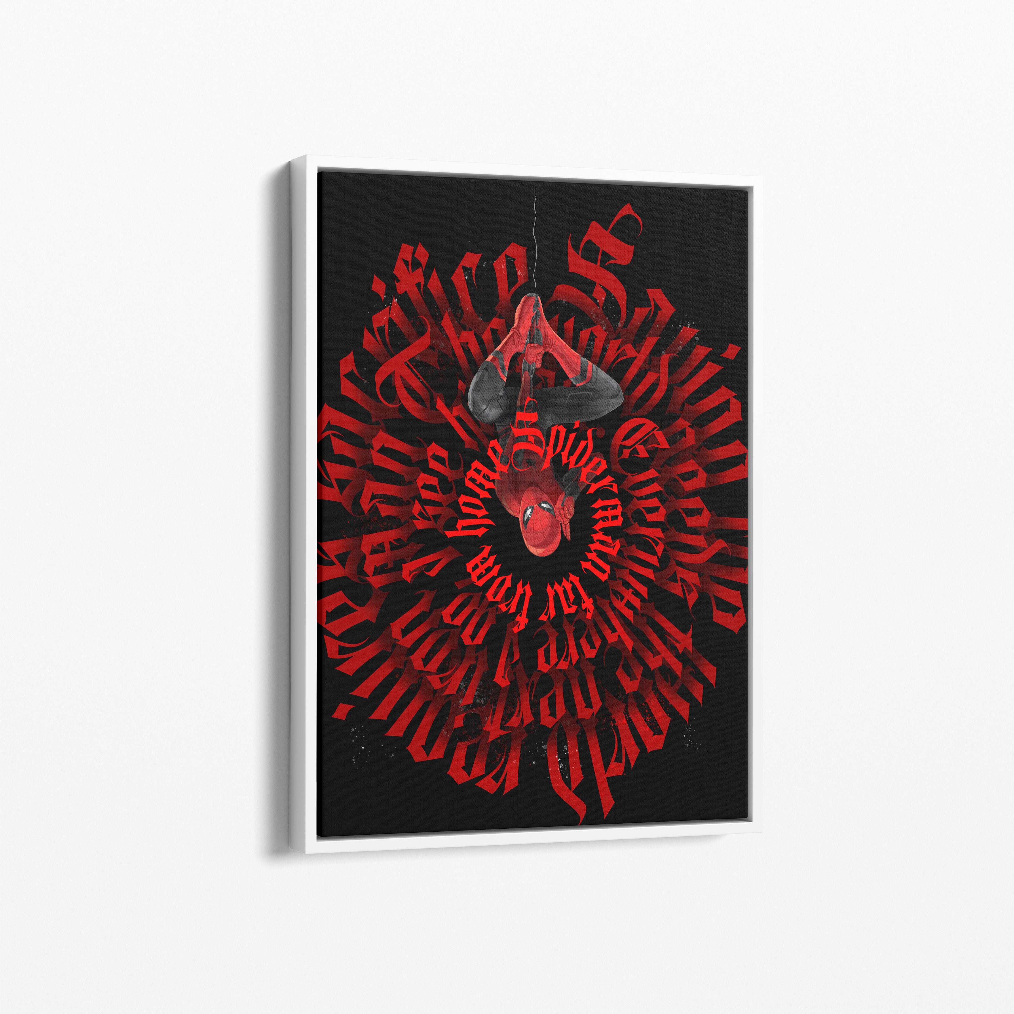 Spider-Man Red Typography