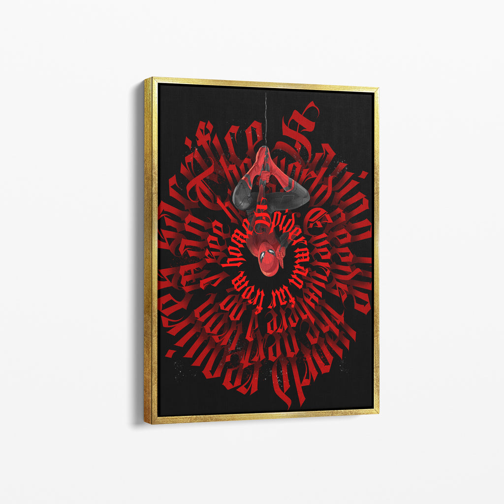 Spider-Man Red Typography