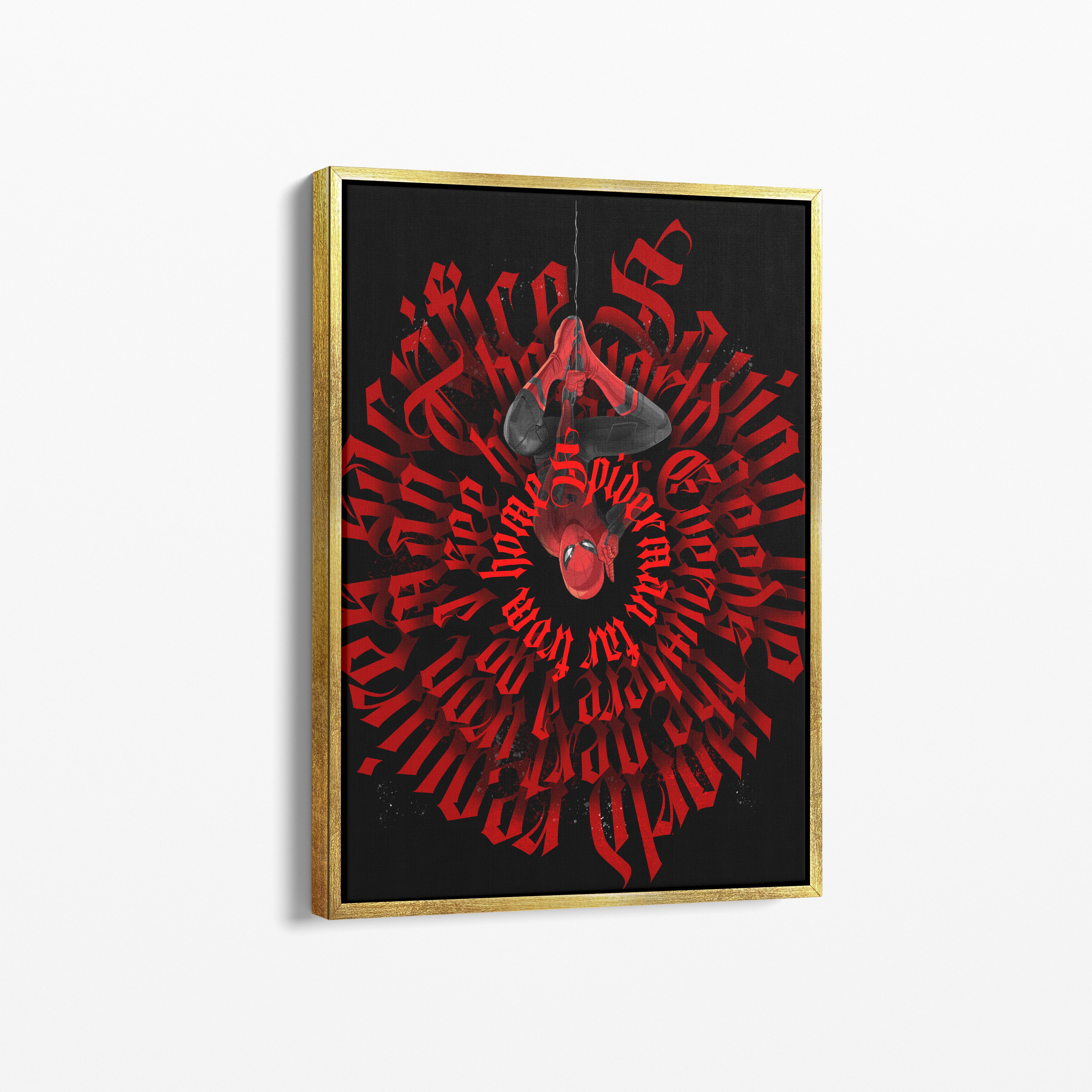 Spider-Man Red Typography