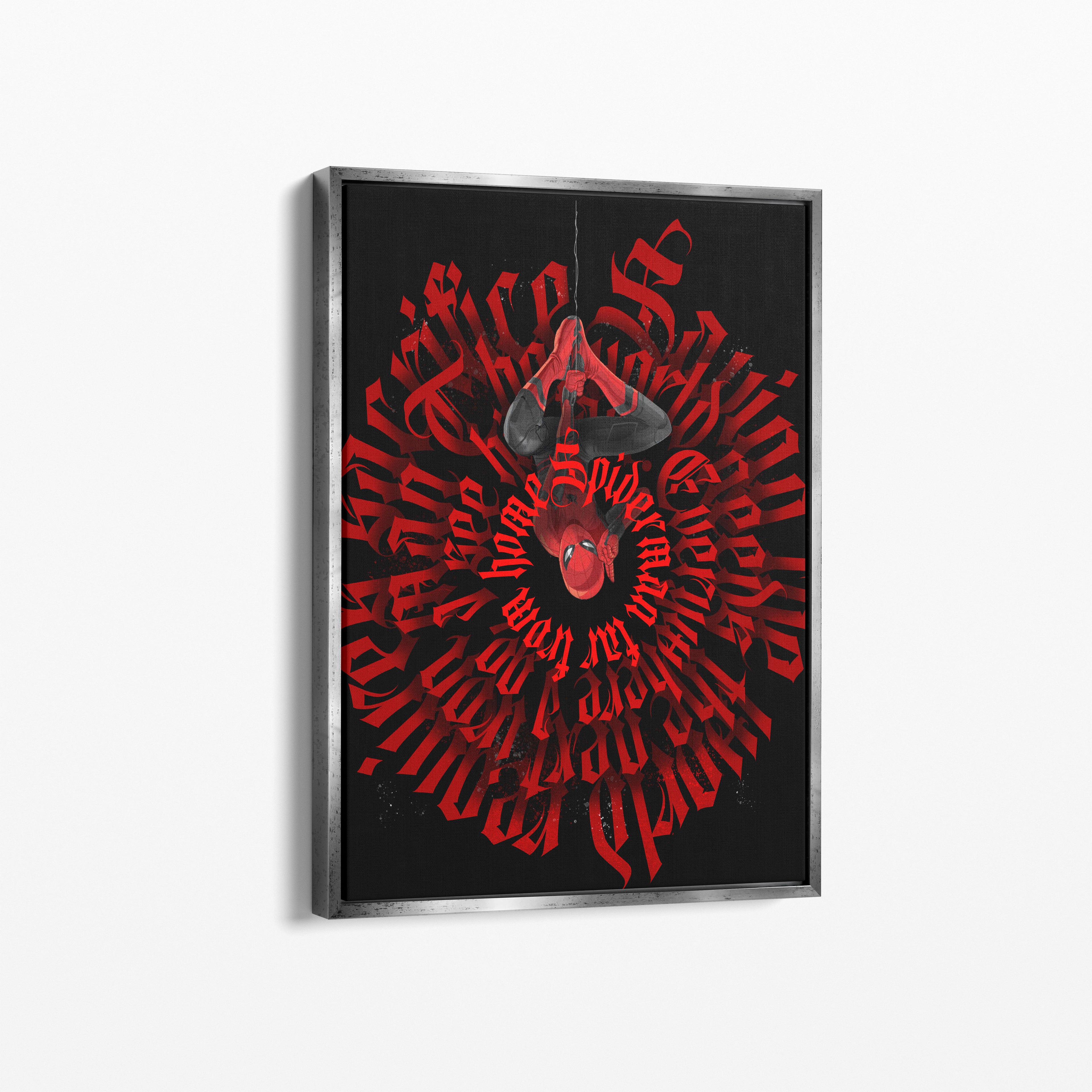 Spider-Man Red Typography