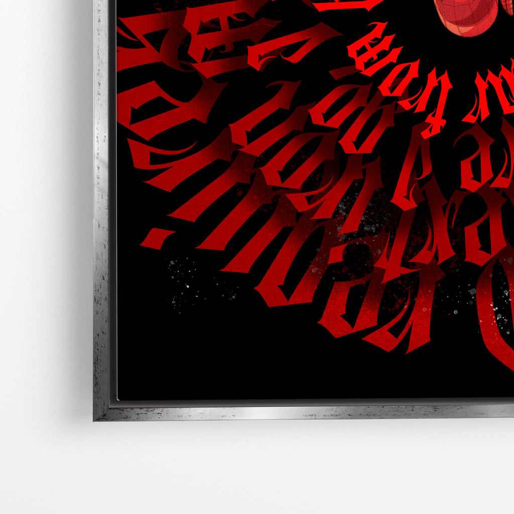 Spider-Man Red Typography