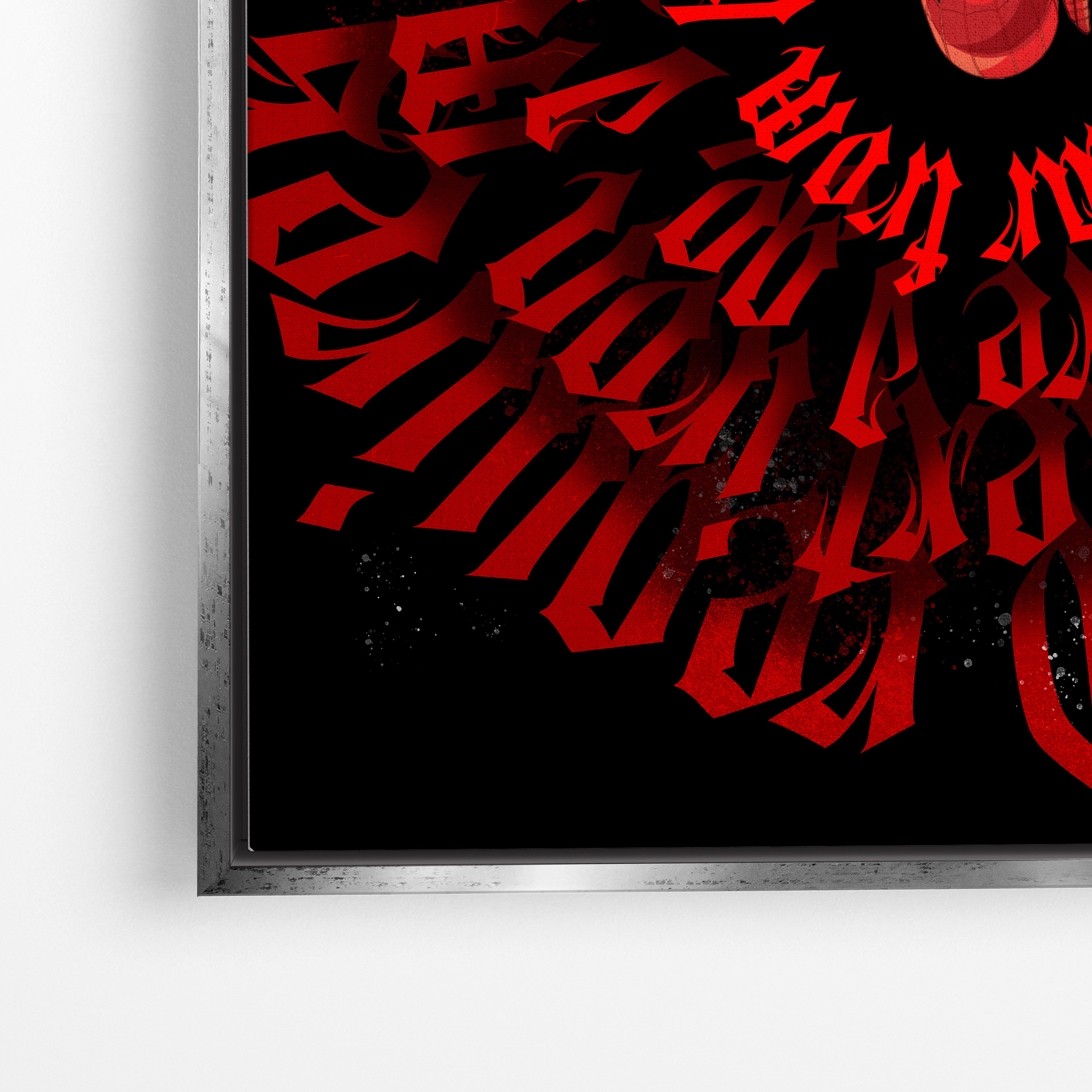 Spider-Man Red Typography