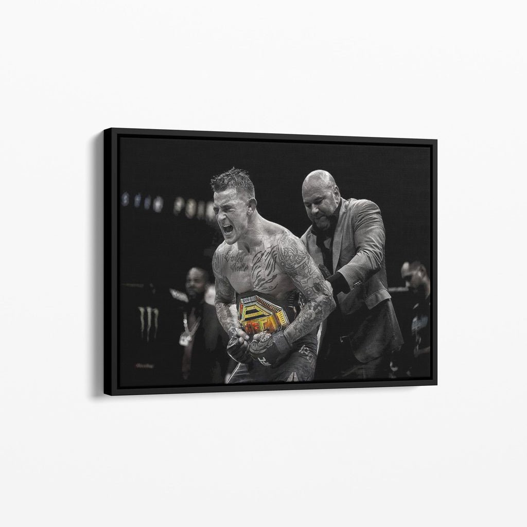 Victory Earned – Dustin Poirier Champion Canvas