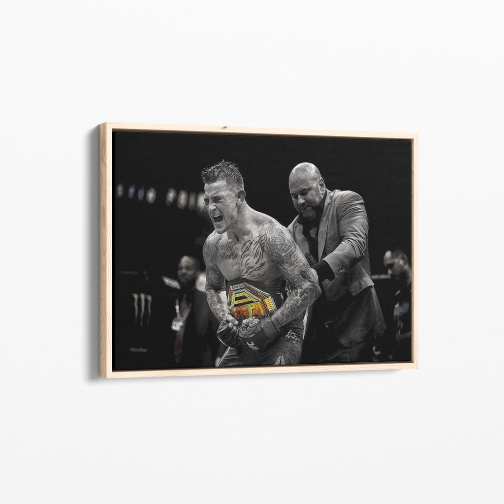 Victory Earned – Dustin Poirier Champion Canvas