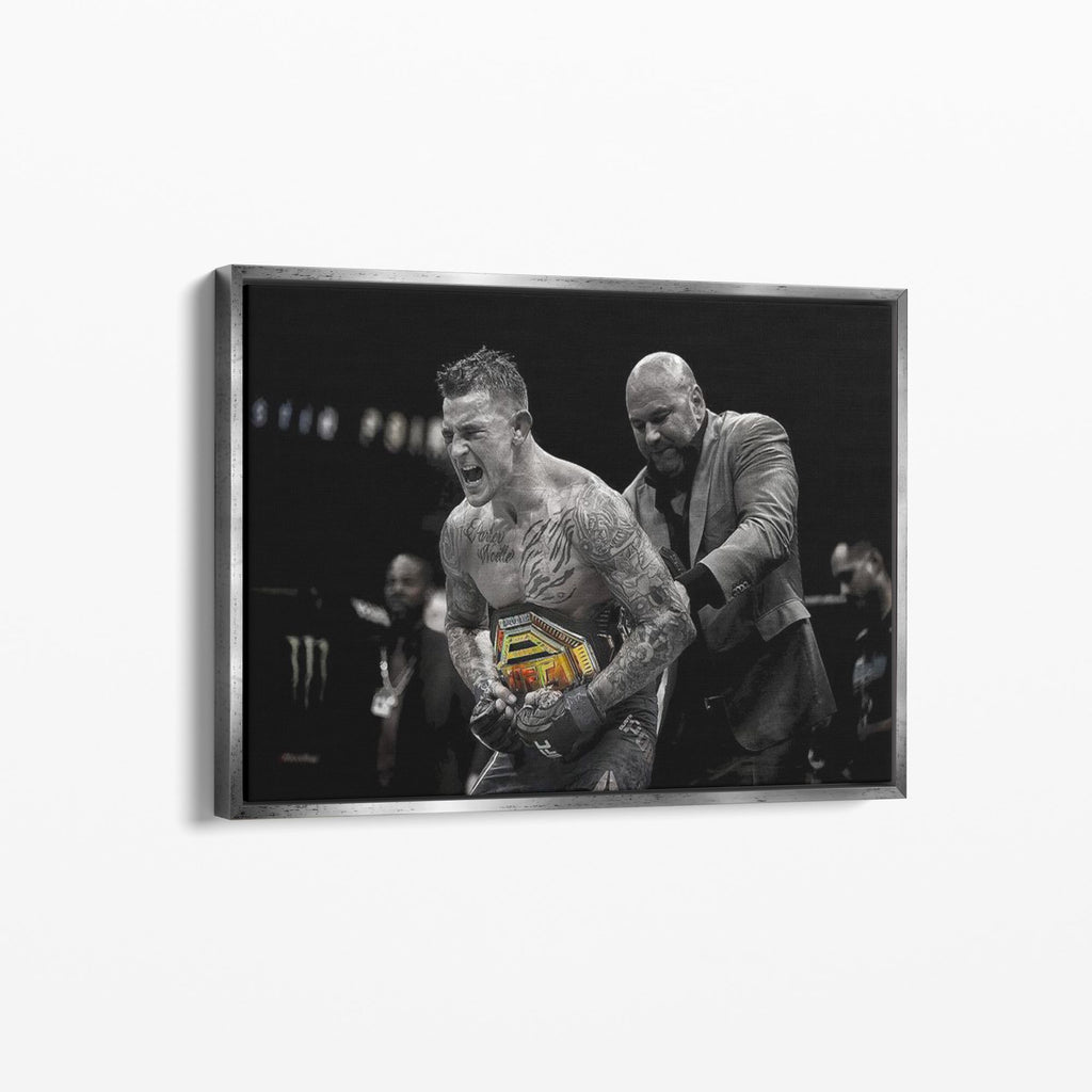 Victory Earned – Dustin Poirier Champion Canvas