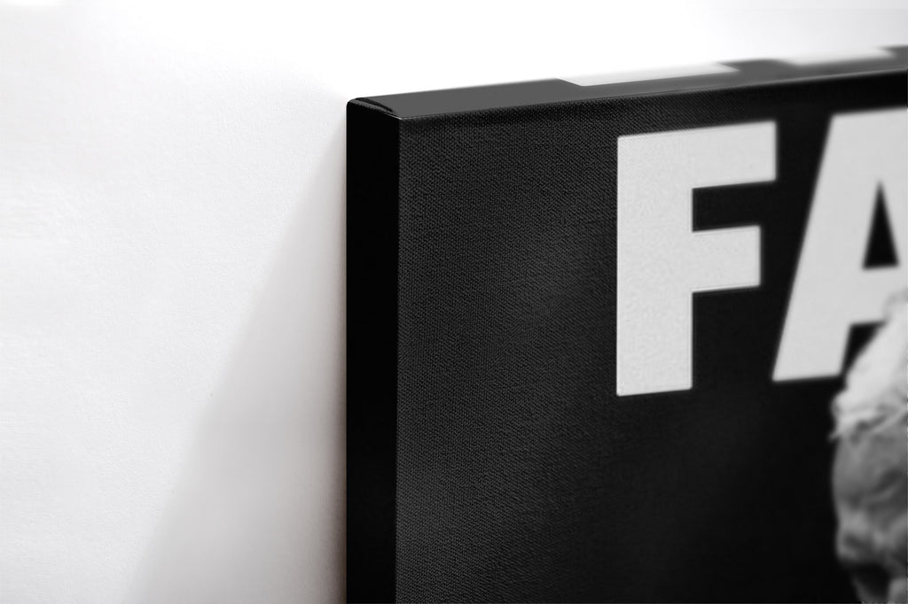 Close-up λεπτομέρεια της εκτύπωσης καμβά Faith - Ufc.