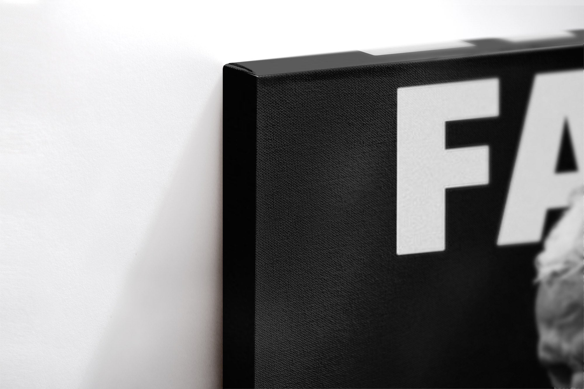 Close-up λεπτομέρεια της εκτύπωσης καμβά Faith - Ufc.