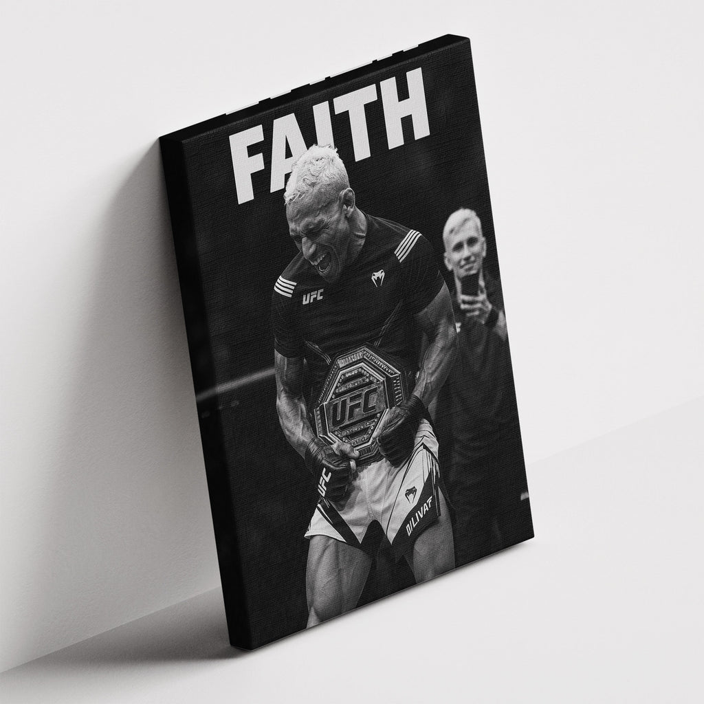 Καμβάς Faith - Ufc σε δεύτερη γωνία λήψης, χωρίς κορνίζα.