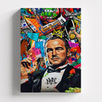 Πίνακας σε καμβά The Godfather – Graffiti, χωρίς κορνίζα, μπροστινή όψη.