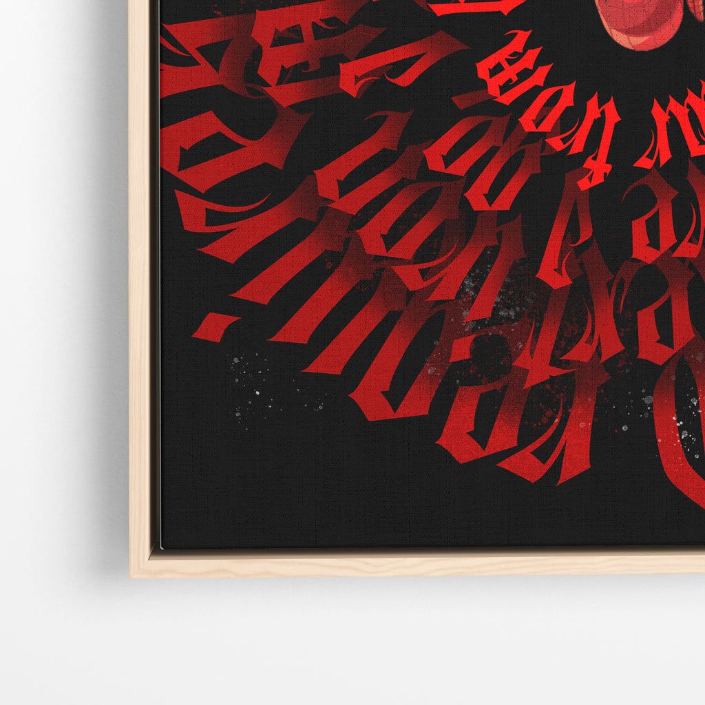 Spider-Man Red Typography