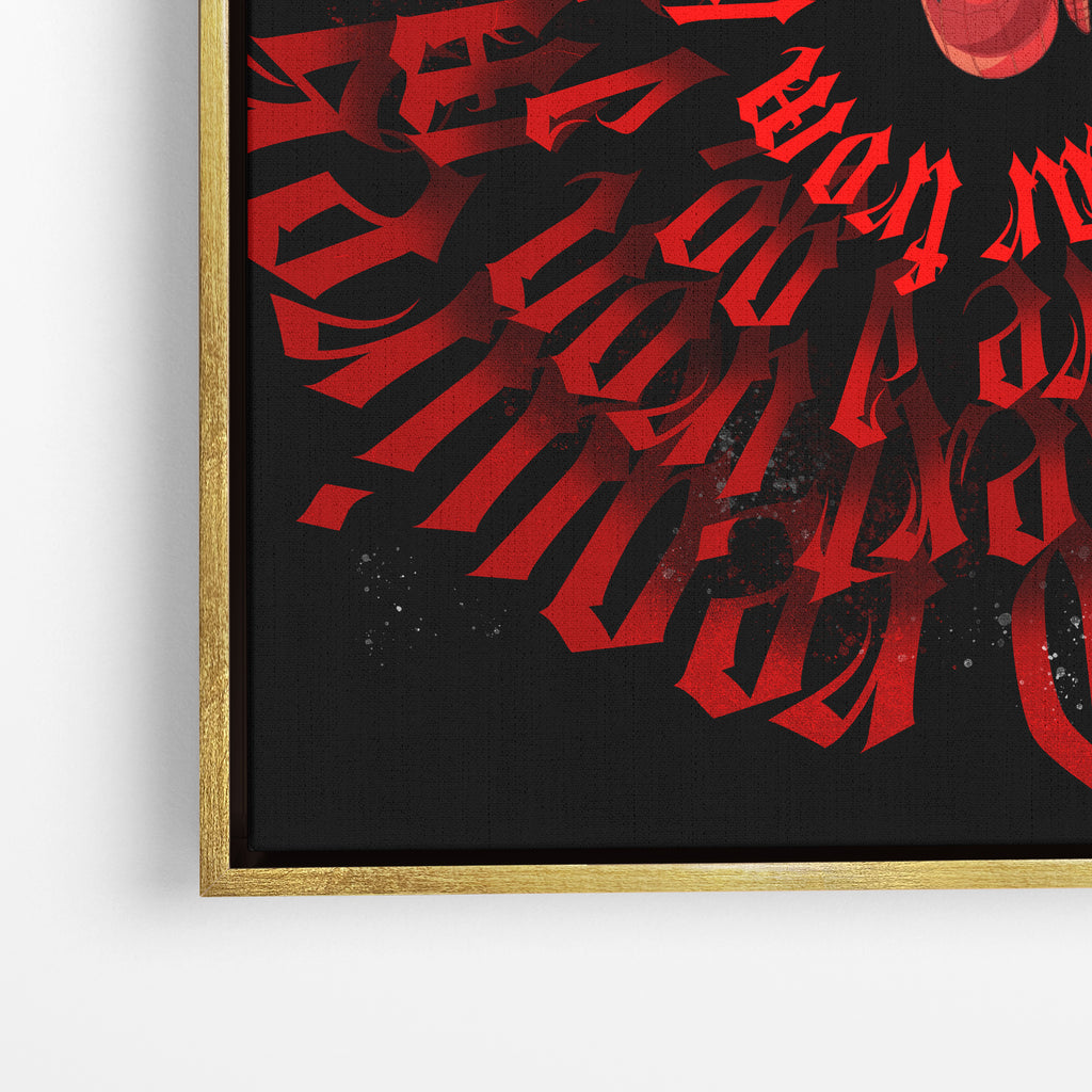 Spider-Man Red Typography