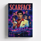 Πίνακας σε καμβά Scarface – The Empire, χωρίς κορνίζα, μπροστινή όψη.