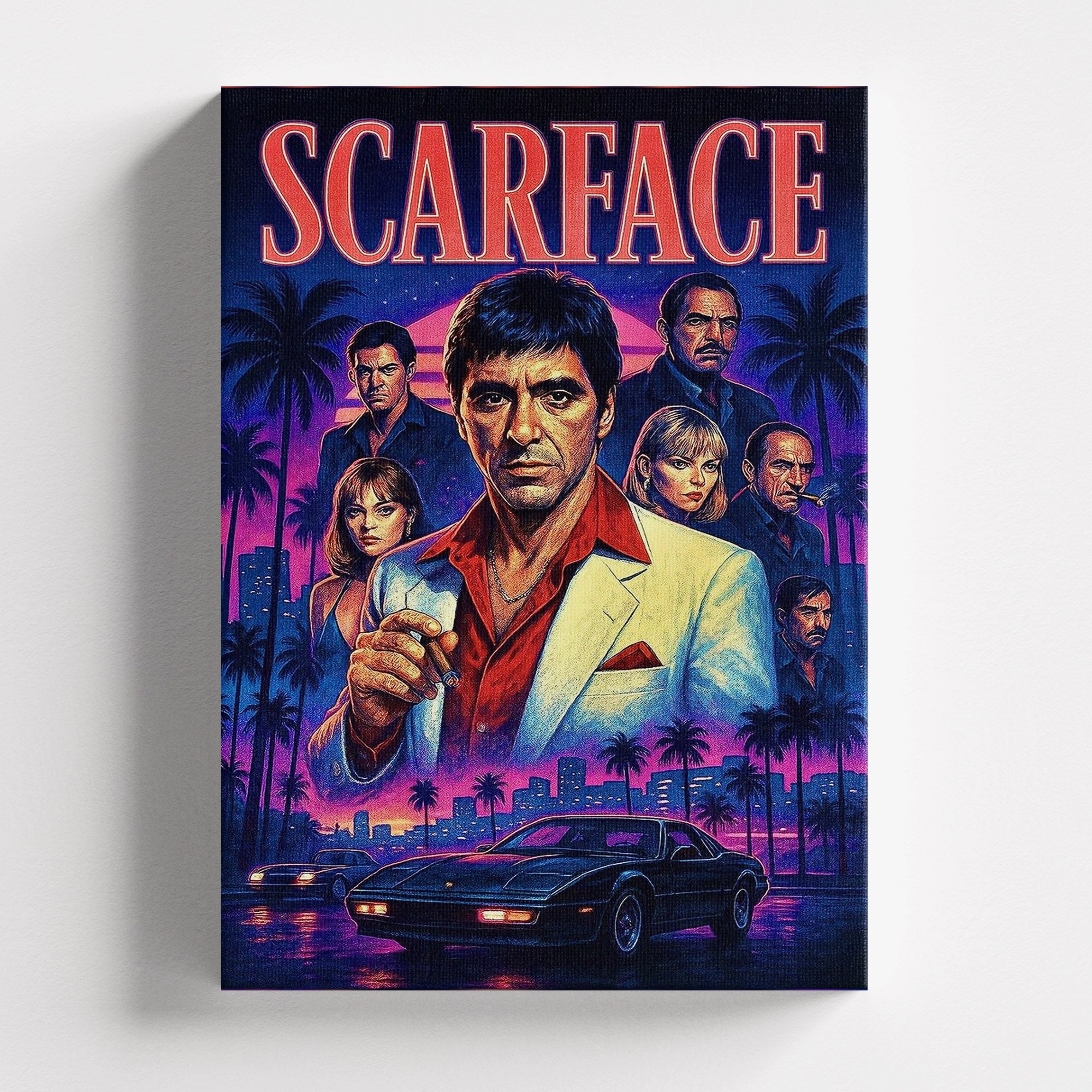 Πίνακας σε καμβά Scarface – The Empire, χωρίς κορνίζα, μπροστινή όψη.