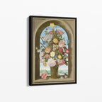 Flowers in a Window Arch – Premium Καμβάς